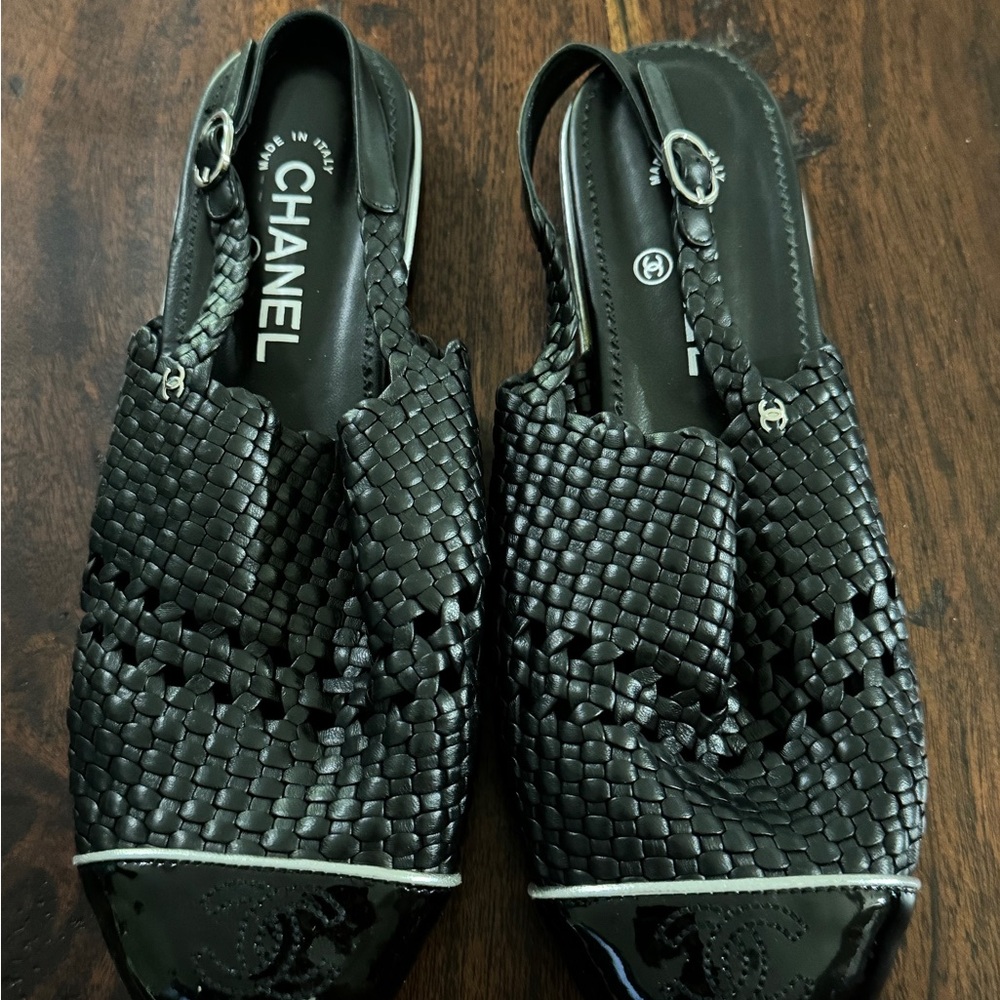 Black Chanel sandals